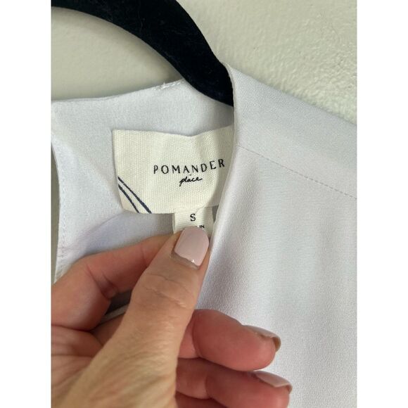 Tuckernuck POMANDER PLACE White Carlota Peplum Blouse Size Small - Picture 8 of 9